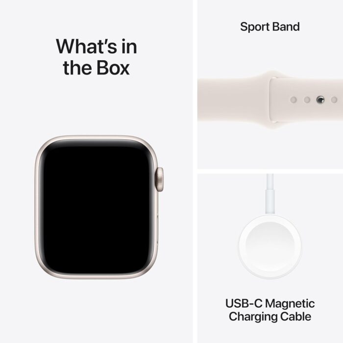 Apple Watch SE (2nd Gen) GPS + Cellular 44mm Smartwatch with Starlight Aluminium Case with Starlight Sport Band - M/L. Fitness and Sleep Trackers, Crash Detection, Heart Rate Monitor, Retina Display - Image 6