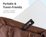 Golifyne Universal Mobile Phone Holder Airplane Mobile Phone Holder with Pouch for On the Go Clamp Holder Stand for Travel, Train, Office, Kitchen, Compatible with iPhone/Samsung/Huawei Smartphone - Image 4