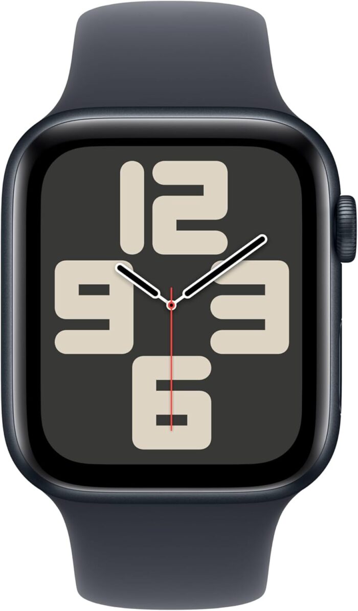 Apple Watch SE (2nd Gen) GPS 44mm Smartwatch with Midnight Aluminium Case with Midnight Sport Band - M/L. Fitness and Sleep Trackers, Crash Detection, Heart Rate Monitor, Retina Display - Image 2