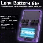 R36s retro Handheld Gaming Console with 64G Cards, Portable Retro Game Consoles Linux Gaming System Emulator 3.5-Inch IPS Screen (Purple-A) - Image 6