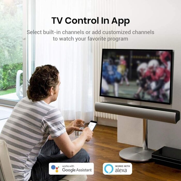 BroadLink RM4 mini Smart Remote and Sensor Cable Set RM4 mini S, Universal IR Remote Control Hub with Temperature Humidity Monitor USB Cable, Compatible with Alexa, Google Home, IFTTT - Image 5