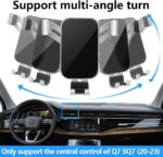 LUNQIN Car Phone Holder for Audi Q7 SQ7 2020 2021 2022 2023 2024 2025 and Audi Q8 SQ8 RSQ8 2019-2025 Auto Interior Accessories Best Cell Phones Mount Cellphone Mobile Cradle Charging Navigation Stand - Image 4