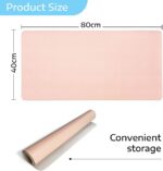 Sky-Touch Desk Pad Leather Computer Mouse Pad Office Desk Mat Extended Gaming Mouse Pad, Non-Slip Waterproof Dual-Side Use Desk Mat Protector 80 x 40cm, (Pink/White) - Image 5
