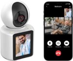 LASTCOW Two Way Pet Camera with 2.8 inch HD Screen, 1080P Video Calling Camera for Indoor Home Security, Indoor Home Nanny/Dog/Baby Security Device with Phone App