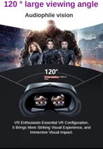 3D VR Glasses, Virtual Reality Full-Screen Wide-Angle Glasses for 5 to 7 Inch Smartphones, Adjustable Pupil & Object Distance, Myopia-Friendly with Bluetooth Remote Control (Black) - Image 5