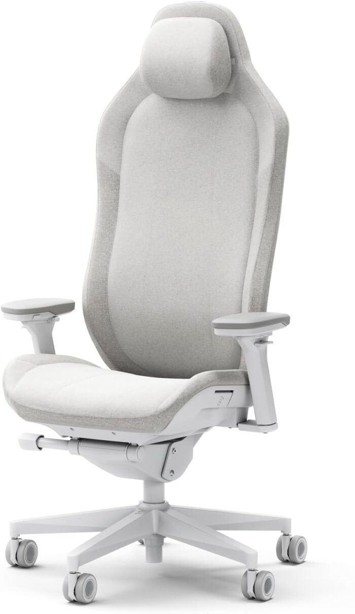 Fractal Design Refine Fabric Light Gaming Chair - Ergonomic Office Desk Chair Functionality with 4D Adjustable Armrests, High-Back Support, Lumbar Cushion, and Premium Fabric - Image 8