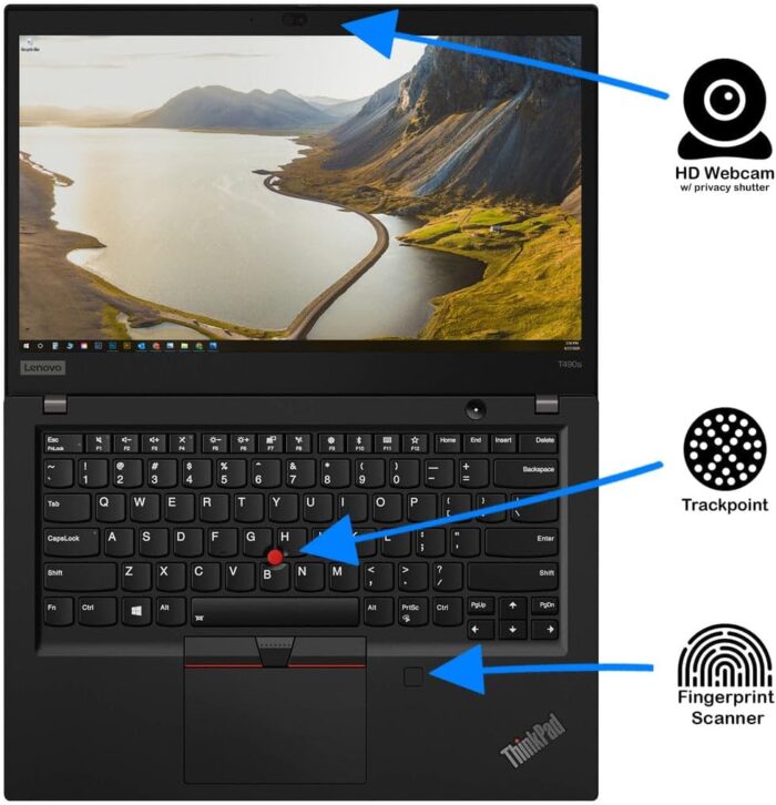 Lenovo (Refurbished) ThinkPad T490s FHD (1920x1080) 14.0'' Laptop, Intel Core i7-8665U, 32GB DDR4 RAM, 512GB SSD, Backlit Keyboard, Windows 10 Pro 64-bit - Image 4