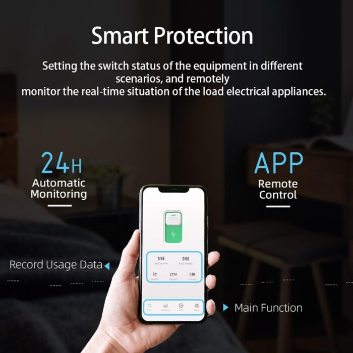 DIY 1P+N Smart Wi-Fi Switch, 16A Smart WiFi Circuit Breaker with Energy Monitor, Smart Life/Tuya APP Remote Control, Timer Functions, DIN Rail Mounted, Compatible with Alexa and Google Assistant - Image 3