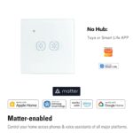 Matter Smart Light Switch, Wi-Fi Smart Switches, Compatible with Apple Home, Alexa, Google Home for Voice Control, Smart Life/Tuya APP Remote Control, Need Neutral Wire,10A (3 Gang, White) - Image 2