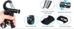 Set of 5 pieces Kit, Hand Grip Strengthener, Hand Extension Exerciser, Finger Exerciser, Workout Ring for Muscle Fitness Equipment 5-60kg Hand Grip Strengthener - Image 2