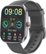 Smart Watch(Answer/Make Call), 1.91" Smartwatch for Men Women, NEW Fitness Watch with 110+ Sport Modes, Fitness Activity Tracke with Pedometer/Sleep Monitor/Heart Rate/IP68 Waterproof, for Android iOS