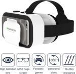 BIGTHREE Virtual Reality Goggles, 3D VR Glasses, HD VR Goggles, Adjustable Pupil Distance and Object Distance, Ideal for Immersive Gaming and Movies, Gift for Kids and Adults, White. - Image 4