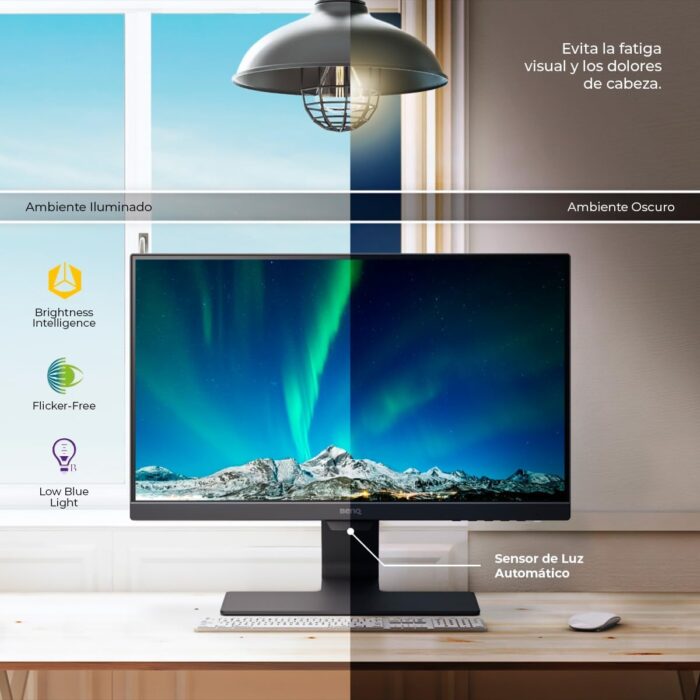 BenQ GW3290QT 31.5” 2560x1440 QHD IPS USB-C Ergo Eye-Care Monitor, Noise Filter Speakers, Noise Cancellation Mic, Optional Base Cover GC01 with Functions, Daisy Chain, Height Adjustment - Image 3