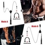 Funito Fitness LAT and Lift Pulley System, Dual Cable Machine(1.8M And 2.3M) with Upgraded Loading Pin for Triceps Pull Down, Biceps Curl, Back, Forearm, Shoulder-Home Gym Equipment - Image 3