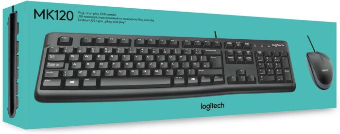 Logitech 920002565 MK120 Wired Desktop Set, Keyboard/Mouse, - Image 9