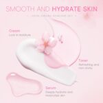 LAIKOU Sakura Skincare Set - 6 PCS Hydrating and Revitalizing Skincare Gift Set for Women, Teens, Moms & Daughters - Deep Cleansing, Anti-Aging, Nourishing, Even Skin Tone Treatment - Image 2