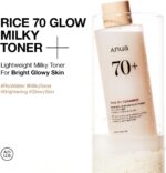 ANUA Rice 70 Glow Milky Toner, for Glass Skin, Rice Water, Niacinamide, Ceramides, Panthenol, Non comedogenic, Fungal Acne Safe, Korean Skin Care, 250ml/8.45fl.oz. - Image 3