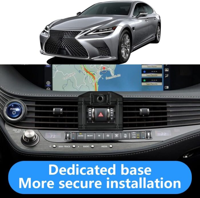 LUNQIN Car Phone Holder for Lexus LS 2018 2019 2020 2021 2022 2023 2024 2025 500 500h 500F Auto Interior Accessories Best Cell Phones Mount Cellphone Mobile Cradle Charging Navigation Bracket Stand - Image 3