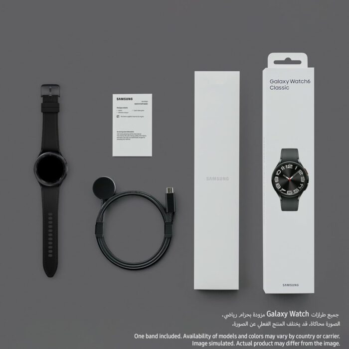 Samsung Galaxy Watch6 Classic Smartwatch, Health Monitoring, Fitness Tracker, Fast Charging Battery, Bluetooth, 43mm, Black (UAE Version) - Image 5