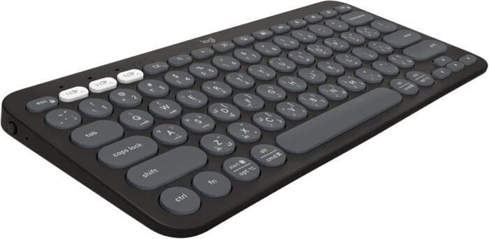 Logitech Pebble Keys 2 K380s, Multi-Device Bluetooth Wireless Keyboard with Customisable Shortcuts, Slim and Portable, Easy-Switch for Windows, macOS, iPadOS, Android, Chrome OS, ARA Layout – Graphite
