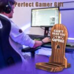 Angju Headphone Stand,Wooden Gaming Headset Stand for Gaming Desktop,Gaming Accessories,Gamer Gifts for Teenage Boy, Gamer Room Decor for Man, Best Gifts for Son, Boyfriend, Husband - Image 4