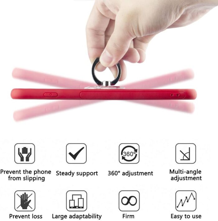 AIFUDA 6pcs Transparent Cell Phone Ring Holder, 360 Degree Rotation Finger Ring Grip Kickstand Compatible for Various Mobile Phones Smartphones, 3 Square & 3 Round Shape - Image 6