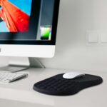 EooCoo Mouse Pad Wrist Support with Massage Design,Ergonomic Mouse Mat,Mousepad Wrist Rest Pain Relief with Memory Foam&Non-Slip Silicone Base,Gaming Mouse Pads for Desk Accessories (12x8 inch,Black) - Image 7