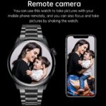 FILIEKEU Men Women Smart Watch Bluetooth Calls Heart Rate Sleep Monitor Steps Mens Smart Watch IP67 Waterproof Fitness Tracker Casual Black Stainless Steel Smart Watches for Android iOS - Image 5