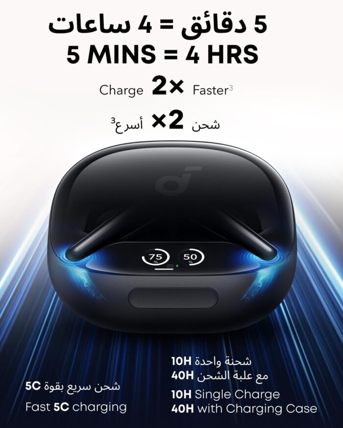 soundcore Liberty 4 Pro by Anker, Noise Cancelling Wireless Earbuds, 7-Sensor and Real-Time Adaptive Noise Cancelling, 2× Faster Charging, Studio-Level Hi-Fi Music, Clear Calls with 9 Mics and AI - Image 7