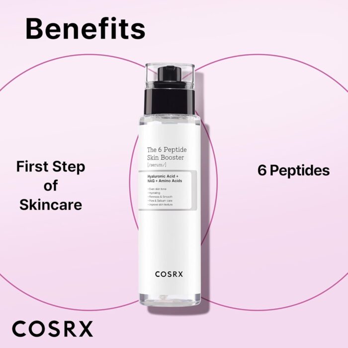 COSRX 6 x Peptide Collagen Booster Toner Serum 150 ml / 5.07 Fl.Oz, Skin Renewal Boosting Facial Essence, Niacinamide & Hyaluronic Acid for All Skin Types, Korean Skincare, Paraben Free - Image 4