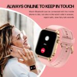 DMG 1.91" Smart Watch for Men Women(Receive & Dial), 100+ Sports Modes Fitness Tracker with Heart Rate/SpO2/Blood Pressure/Sleep Monitor, Step Calorie Counter, IP68 Water Resistant Smartwatches (Pink) - Image 4