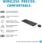 HP 330 Wireless Black Keyboard and Mouse Set with Numeric Keypad, 2.4GHz Wireless Connection and 1600 DPI, USB Receiver, LED Indicators, Black - Image 2