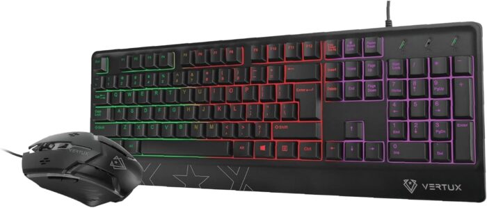 Vertux Orion Backlit Ergonomic Wired Gaming Keyboard & Mouse - Image 2