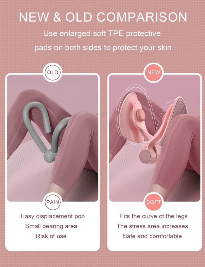 Thigh Master, Inner Thigh Workout Exerciser Toner, Hip &Pelvic Floor Strengthening Device for Women, Trainer for Women Postpartum Rehabilitation Workout Equipment for Home Gym Yoga Sport Weight Loss - Image 5