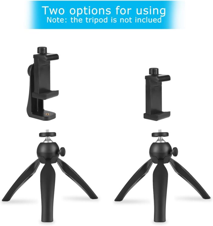 SharingMoment Premium Smartphone Holder/Vertical and Horizontal Tripod Mount Adapter Rotatable Bracket with 1/4 Inch Screw/Adjustable Clip for iPhone, Android Cell Phone, Selfie Stick, Camera Stand - Image 6