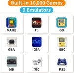 YU WELL Wireless Retro Game Console, Plug & Play Video TV Game Stick With 10000+ Games Built-in, 9 Emulators, 4K HDMI Output for TV with Dual 2.4G Wireless Controllers - Image 2