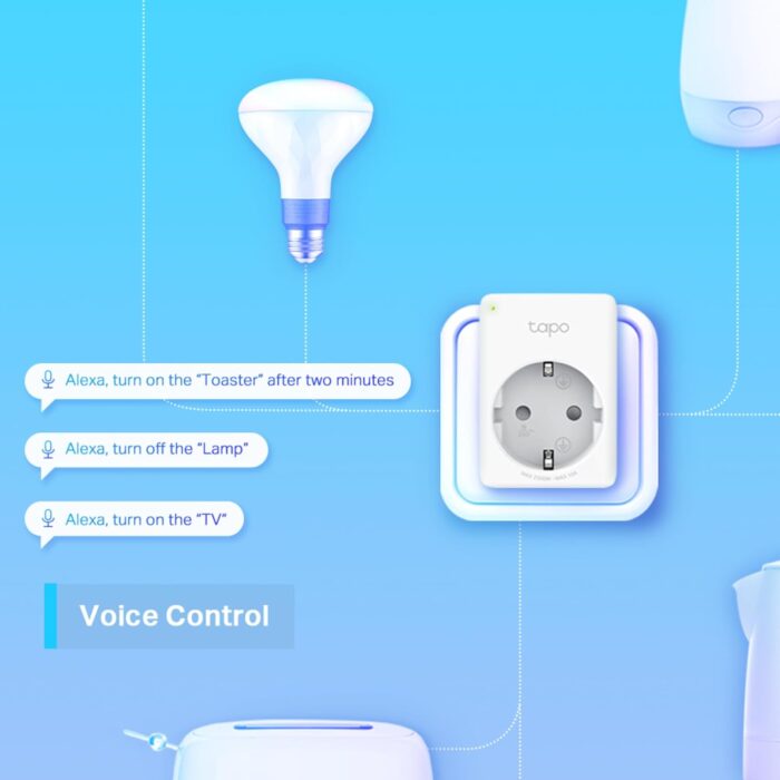 TP-Link TAPO P100 – Wi-Fi Mini Smart Plug, Ideal for Scheduling Linking/Unlinking and Economizing Energy, Compatible with Alexa and Google Home, cor branca - Image 6