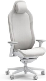 Fractal Design Refine Fabric Light Gaming Chair - Ergonomic Office Desk Chair Functionality with 4D Adjustable Armrests, High-Back Support, Lumbar Cushion, and Premium Fabric
