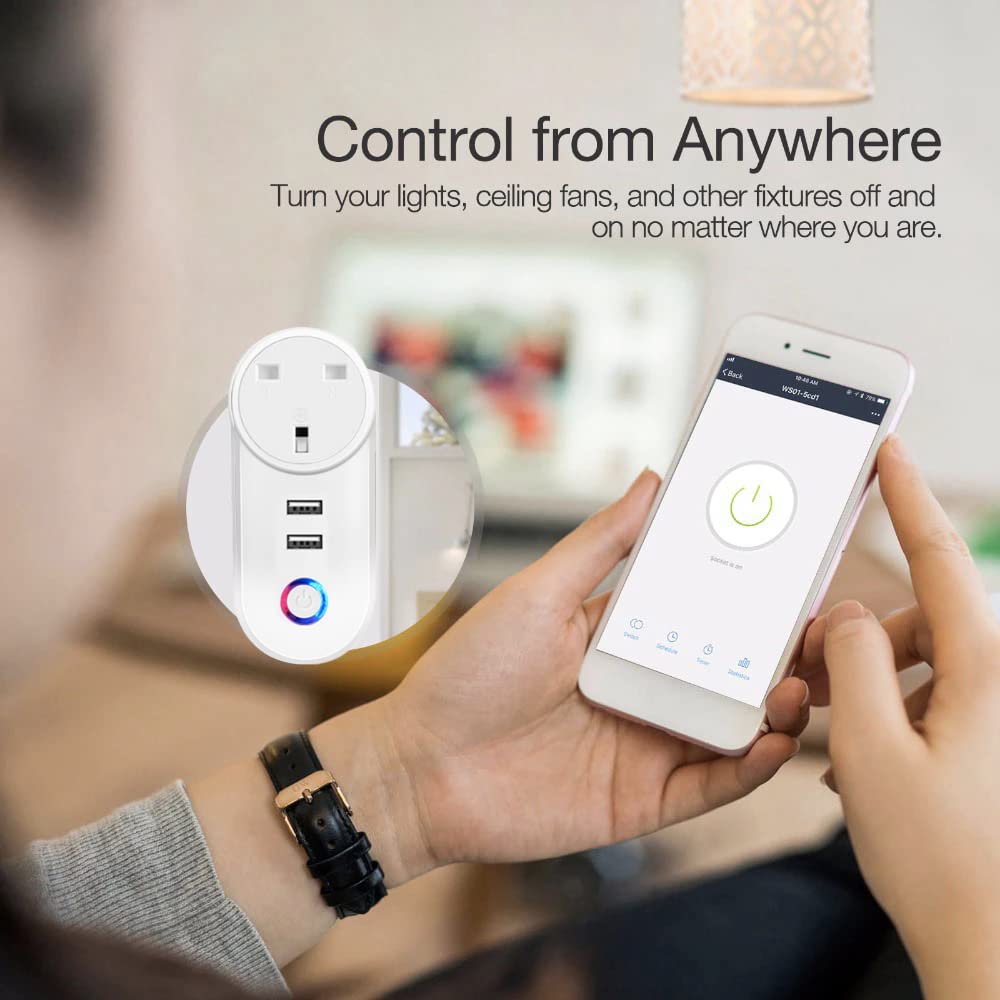 UanTii WiFi Smart Plug Tuya Smart Socket Timer Schedule Socket for Smart Home App Remote Control Compatible with Amazon Alexa Google Assistant Siri 16A UanTii WiFi Smart Plug Tuya Smart Socket Timer Schedule Socket for Smart Home App Remote Control Compatible with Amazon Alexa Google Assistant Siri 16A