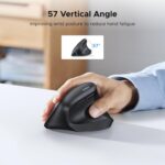 UGREEN Ergonomic Vertical Mouse, 2.4GHz Optical Wireless Mouse, 3 Adjustable DPI 800/1200/1600 Levels 6 Buttons Mouse Wireless, for Laptop, PC, Computer, Desktop, Notebook etc, Black Mice - Image 2