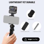 NEEWER Flexible Tripod with Remote Control, Mini Camera Kickstand with Smartphone Port and Action Cam Mount Compatible with iPhone GoPro Hero 12 11 10 DJI Insta360 Samsung for Vlog, TP34 - Image 7