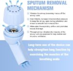 MAKINGTEC Mucus Clearance and Lung Expansion Device, Flutter Valve Mucus Removal Device, Lung Exerciser Device for Lung Strengthener, Breathing Exercise Device for Lungs (Light Blue) - Image 2