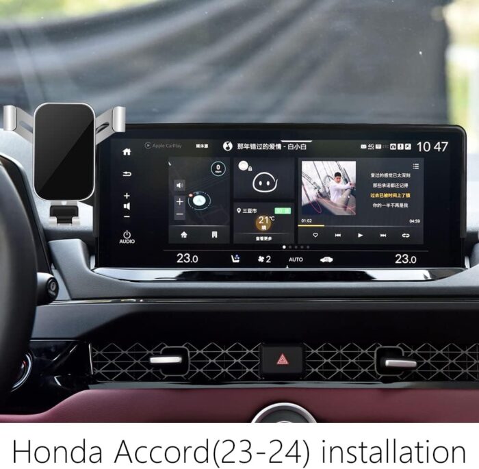 LUNQIN Car Phone Holder for Honda Accord 2023 2024 2025 Sport EX-L Sport-L Touring Hybrid 【 12.3 inch Screen 】 Auto Interior Accessories Best Cell Phones Mount Cellphone Mobile Cradle Charging Stand - Image 2