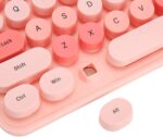 Sorandy Modern Wireless Keyboard Optical Mouse Combo, Colorful Cute Silent Ergonomic Slim and Compact Wireless Keyboard 2.4G with Numeric Pad for Laptop Computer Compatible with (Pink Mixed Color) - Image 9