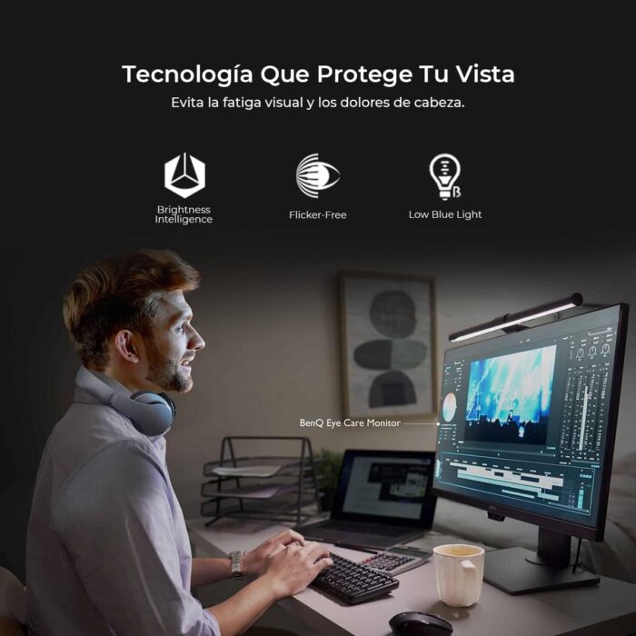 BenQ GW3290QT 31.5” 2560x1440 QHD IPS USB-C Ergo Eye-Care Monitor, Noise Filter Speakers, Noise Cancellation Mic, Optional Base Cover GC01 with Functions, Daisy Chain, Height Adjustment - Image 4