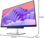 Dell P2422HE 24 Inch IPS FullHD Ultrathin Bezel Monitor With USB-C, DisplayPort, HDMI, USB, Height Adjustable Stand - Black - Image 7