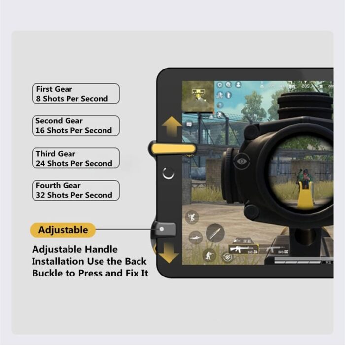 TERRIFI PUBG Mobile Game Controller Trigger with Rapid Fire, 4 Finger Gaming Grip, Joystick L1R1, Wireless Gamepad for iPad, Tablet, Android, ios - Image 5
