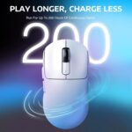 ATTACK SHARK X3 Lightweight Wireless Gaming Mouse with Triple Mode 2.4G/USB-C Wired/Bluetooth, 26K DPI, PAW3395 Optical Sensor, GM8.0 Kailh Switch, 5 Programmable Buttons for PC/Win/Mac - Image 7