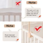 let's make (PMZ105101-1P HJ) - Wooden Baby Mobile Crib Holder,Wooden Mount for Mobile Hanging, Baby Crib Attachment for Nursery Decor - Image 6