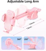 2025 BEST [Rally Racing-Grade] Car Phone Holder for Cars [95+LBS Strongest Suction] 3In 1 Dashboard Windscreen Vent Mobile Phone Holder for Car [Big phone & Thick Case Friendly] for iPhone Samsung - Image 3